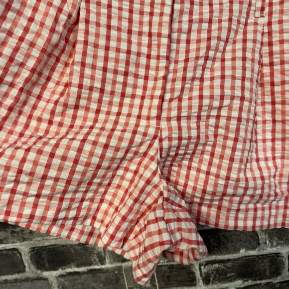 Loft paperbag shorts in gingham white pink - Picture 6 of 10